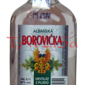 Borovička Albánská 38% 0,1l Herba Alko placatice